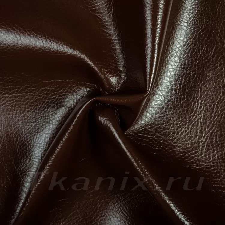 Ткань Дерматин (Кожзам) для мебели, цвет Коричневый (на отрез) - купить в Дубне | «Tkanix»