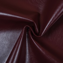 Ткань Дерматин (Кожзам) для мебели (Ширина 138см), цвет Бордовый (на отрез) в Дубне