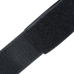 Контактная лента 50мм цвет Чёрный (велькро-липучка, на отрез) в Дубне