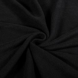 Ткань Флис Односторонний 180 гр/м2 (Ширина 150см), цвет Черный (на отрез) в Дубне