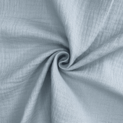 Ткань Муслин Жатый (Ширина 1,4м), цвет Светло-Серый (на отрез) в Дубне