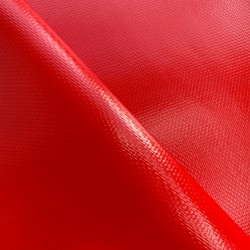Ткань ПВХ 600 гр/м2 плотная (Ширина 1,5м), цвет Красный (на отрез) в Дубне