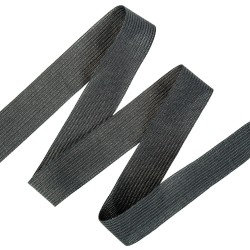 Окантовочная лента-бейка, цвет Чёрный 22мм (на отрез) в Дубне