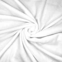 Ткань Флис Односторонний 130 гр/м2 (Ширина 150см), цвет Белый (на отрез) в Дубне