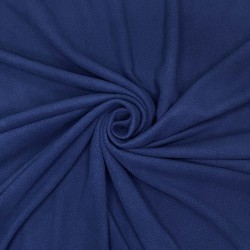 Ткань Флис Односторонний 130 гр/м2 (Ширина 150см), цвет Темно-синий (на отрез) в Дубне