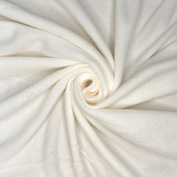 Ткань Флис Односторонний 130 гр/м2 (Ширина 150см), цвет Кремовый (на отрез) в Дубне