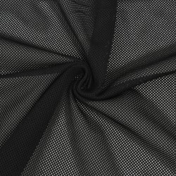 Трикотажная Сетка 75 г/м2, цвет Черный (на отрез)  в Дубне