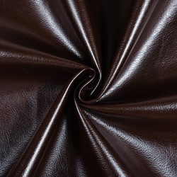 Ткань Дерматин (Кожзам) для мебели (Ширина 138см), цвет Темно-Коричневый (на отрез) в Дубне