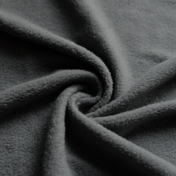 Ткань Флис Односторонний 130 гр/м2, цвет Серый (на отрез)  в Дубне