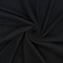 Ткань Флис Односторонний 130 гр/м2 (Ширина 150см), цвет Черный (на отрез) в Дубне