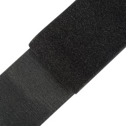 Контактная лента 100мм цвет Чёрный (велькро-липучка, на отрез)  в Дубне