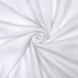 Ткань Флис Двусторонний 280 гр/м2 (Ширина 150см), цвет Белый (на отрез) в Дубне