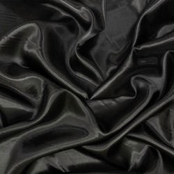 Ткань Атлас-сатин (Ширина 150см), цвет Черный (на отрез) в Дубне