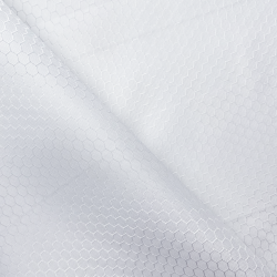 Ткань Oxford 300D PU Рип-Стоп СОТЫ, цвет Белый (на отрез) в Дубне