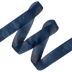 Окантовочная лента-бейка, цвет Синий 22мм (на отрез) в Дубне