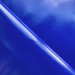 Ткань ПВХ 450 гр/м2 (Ширина 1,6м), цвет Синий (на отрез) в Дубне