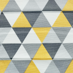 Интерьерная ткань Дак (DUCK) (ширина 1,8м), принт &quot;Треугольники&quot; (на отрез) в Дубне