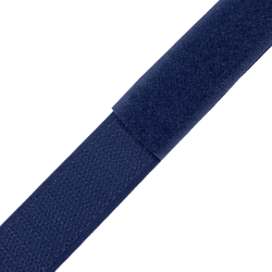 Контактная лента 25мм цвет Тёмно-Синий (Велькро-липучка), на отрез  в Дубне