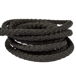 Шнур с сердечником 5мм, цвет Чёрный (плетено-вязанный, плотный) в Дубне