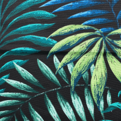 Интерьерная ткань Дак (DUCK) (ширина 1,8м), принт &quot;Тропические листья&quot; (на отрез) в Дубне