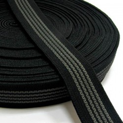 Ткацкая резинка антискользящая 15мм,цвет Чёрный (на отрез) в Дубне